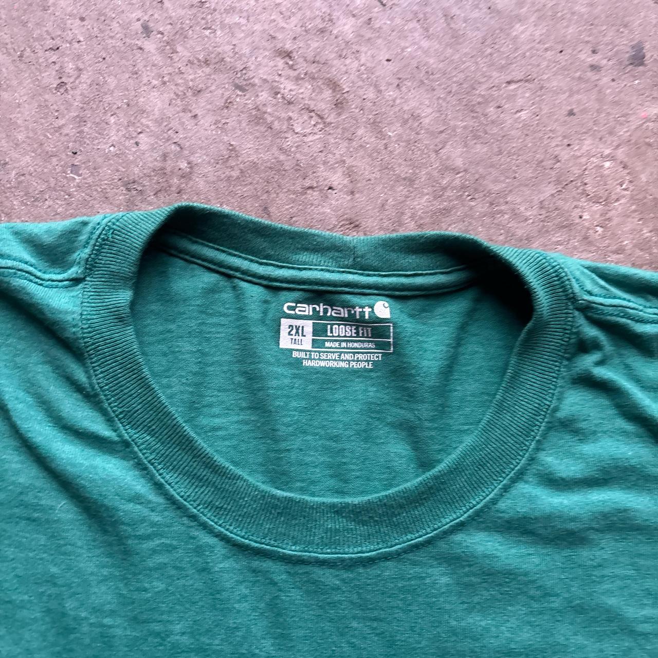 Green Carhartt single pocket tee - XXL