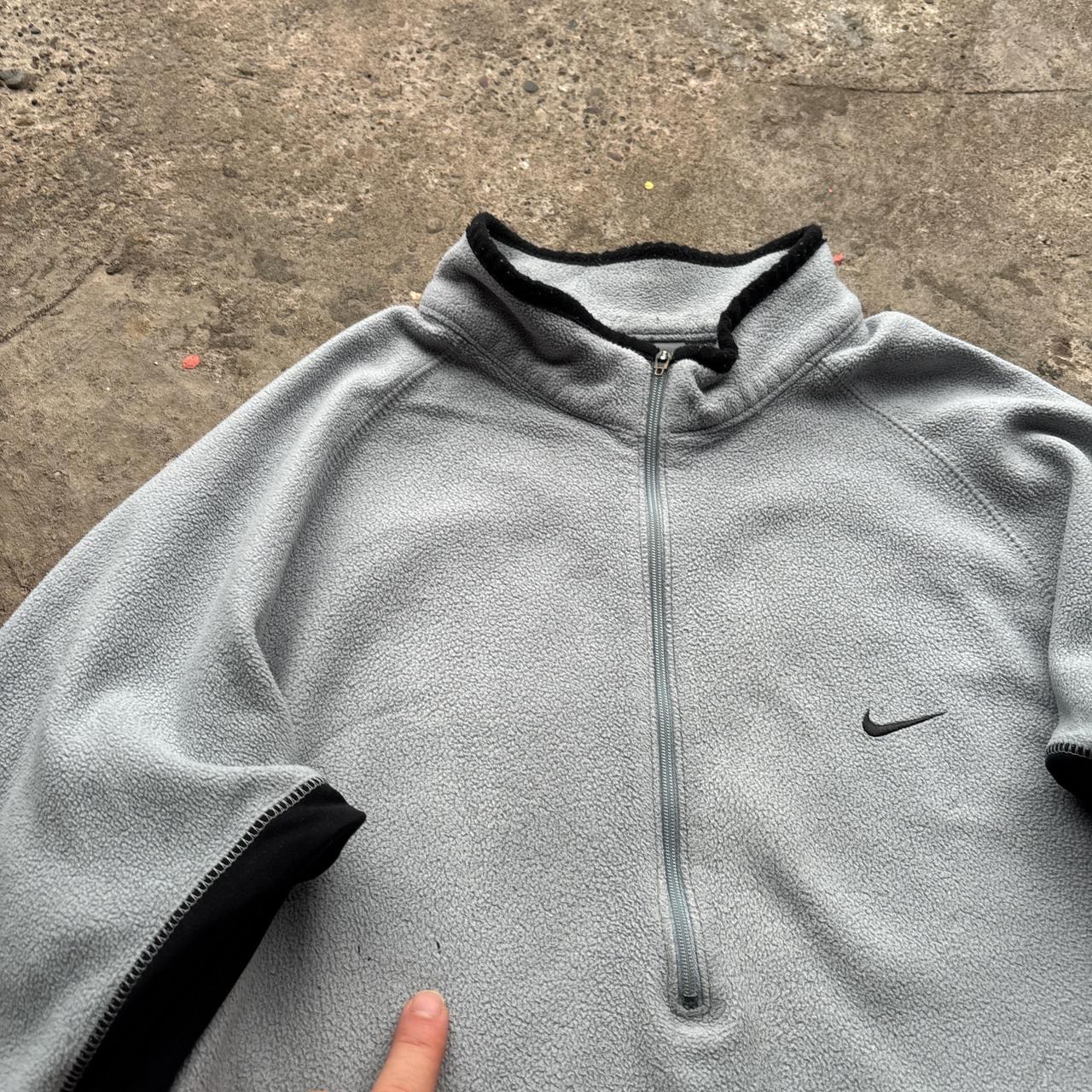 00s Grey and black Nike half zip fleece