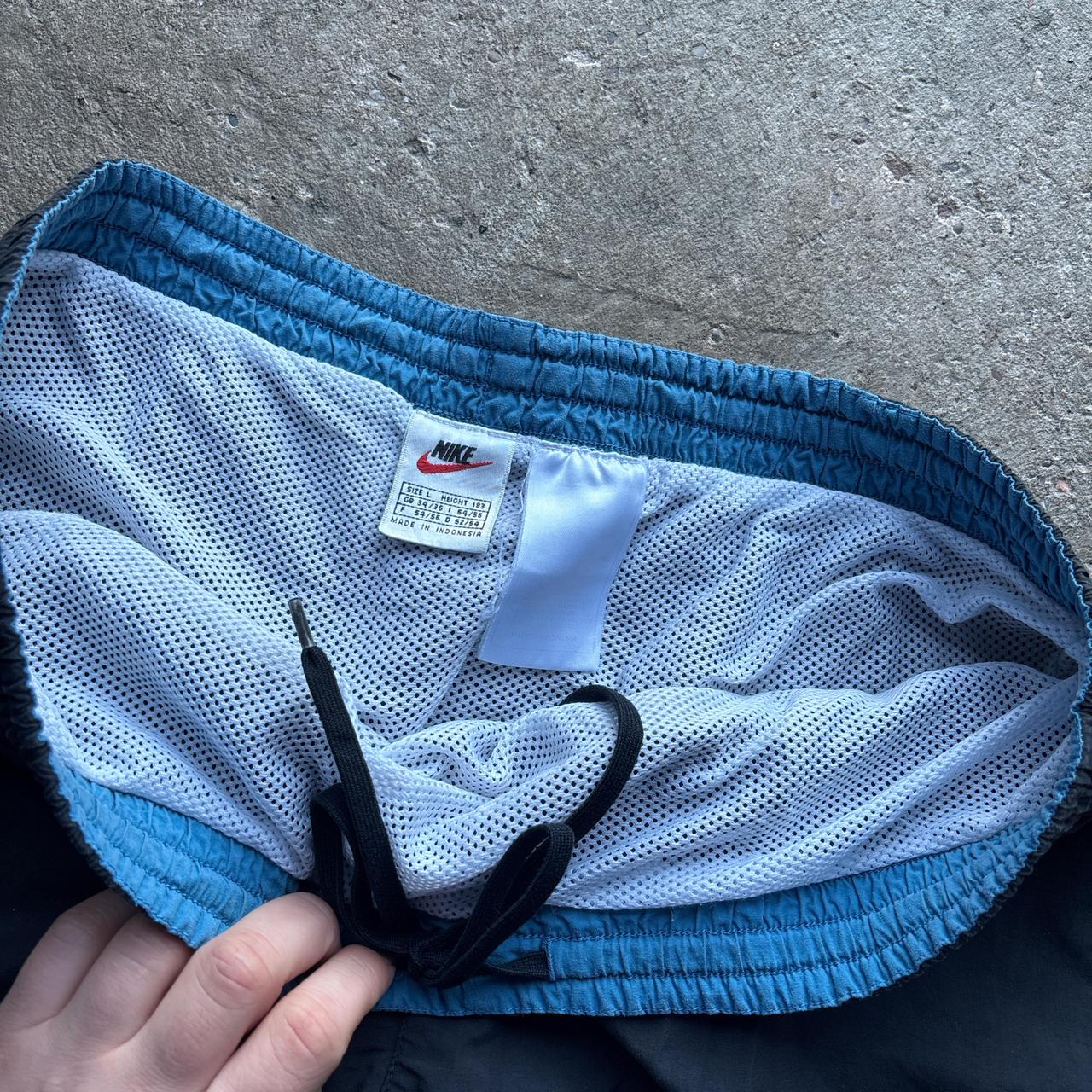Black and blue Nike shorts / trunks