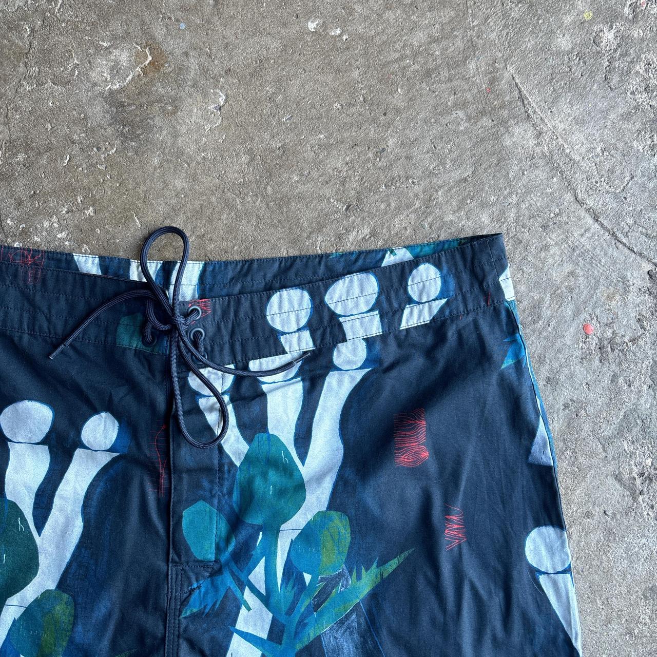 Navy Carhartt WIP Patterned Swim Shorts