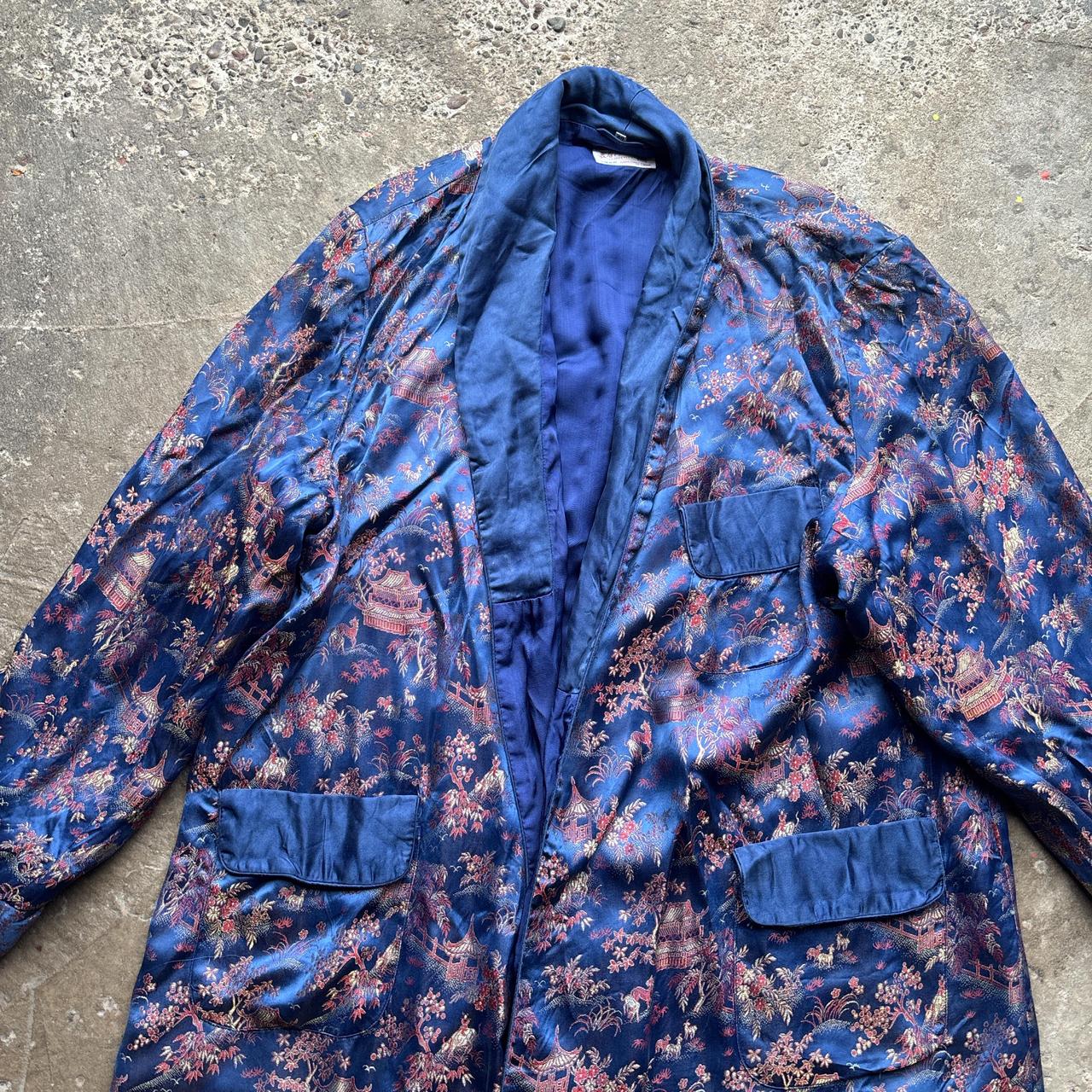 Vintage Blue Chinese dressing gown - 48C / L