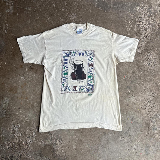 White/Cream Guinness Graphic Single Stitch T-Shirt - L