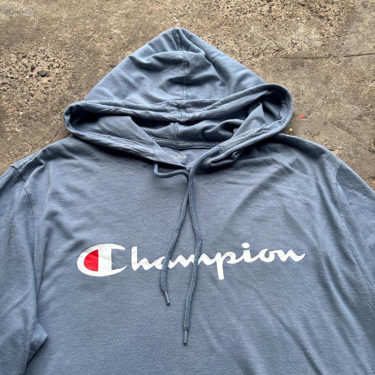 Blue Champion graphic hoody - M