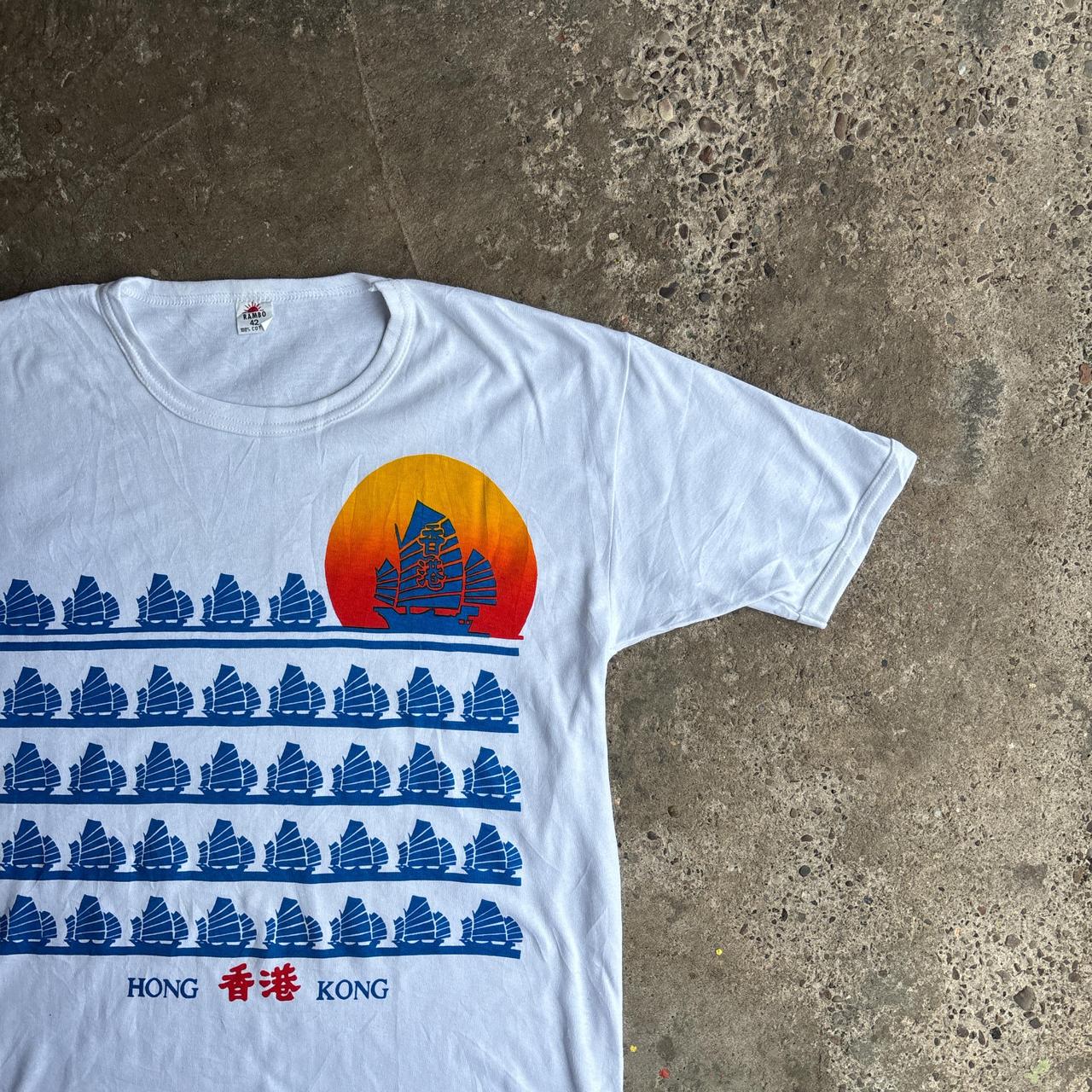 White Hong Kong Graphic T-Shirt - L