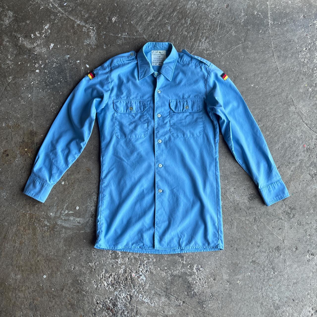 Blue Vintage German Army Shirt