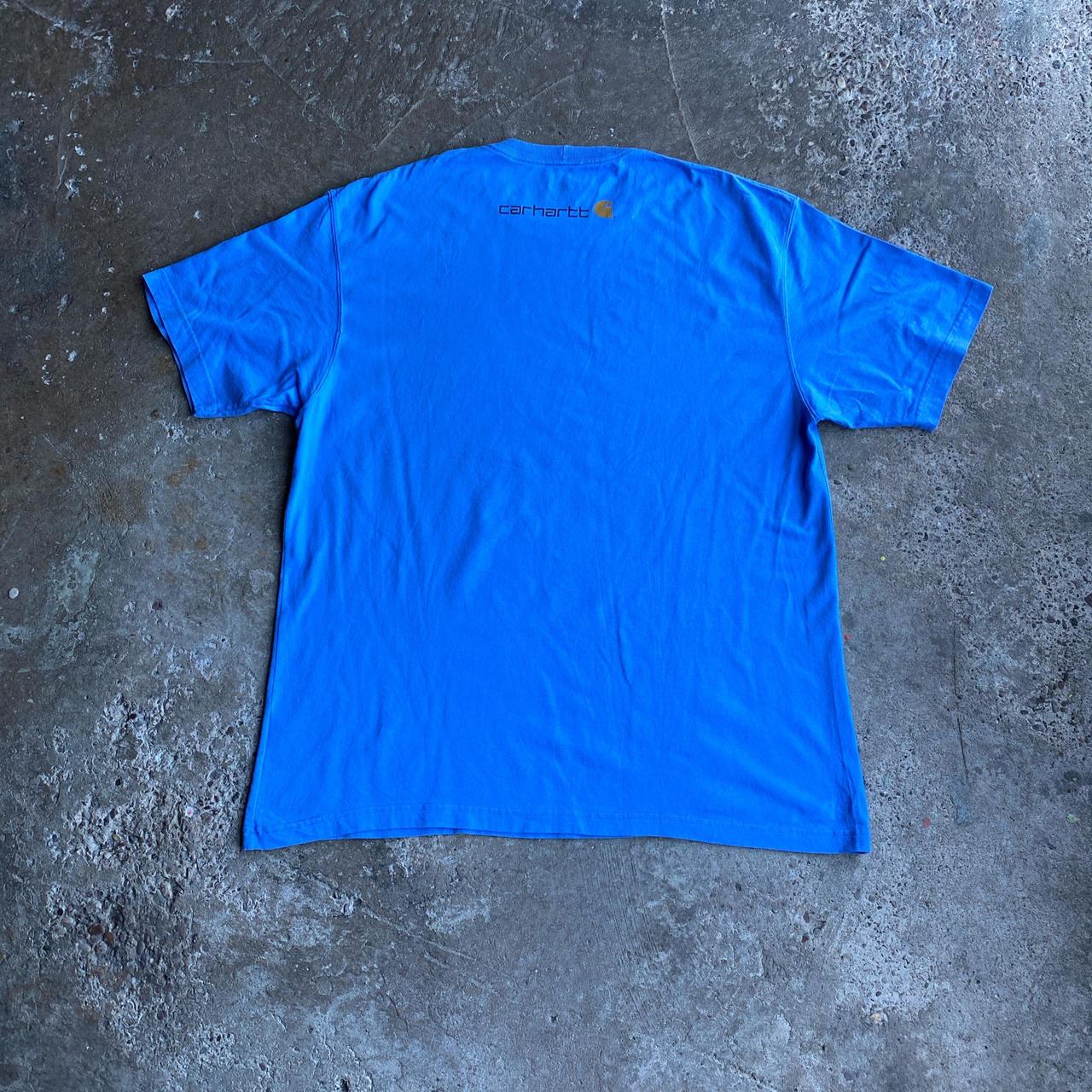 Blue Carhartt Print T-Shirt - XL
