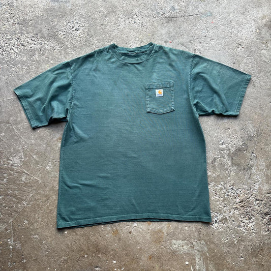 Vintage Green Carhartt pocket tee -  XL