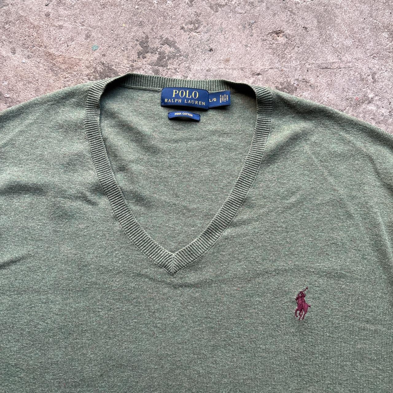 Green Polo Ralph Lauren v-neck sweater