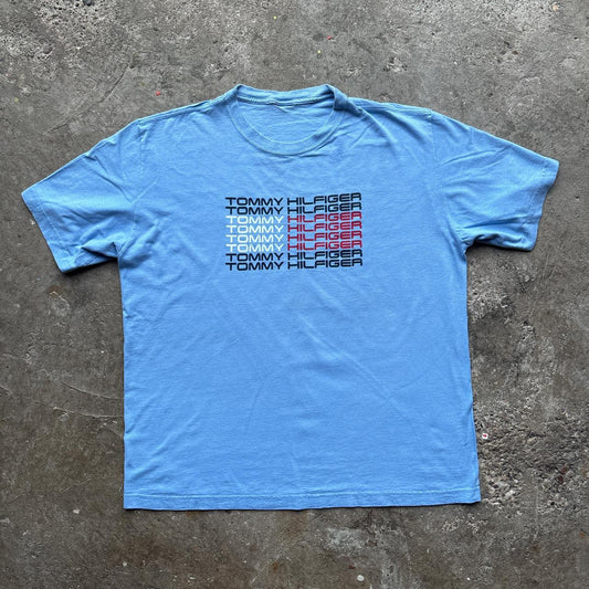 Vintage Blue Tommy Hilfiger graphic t-shirt