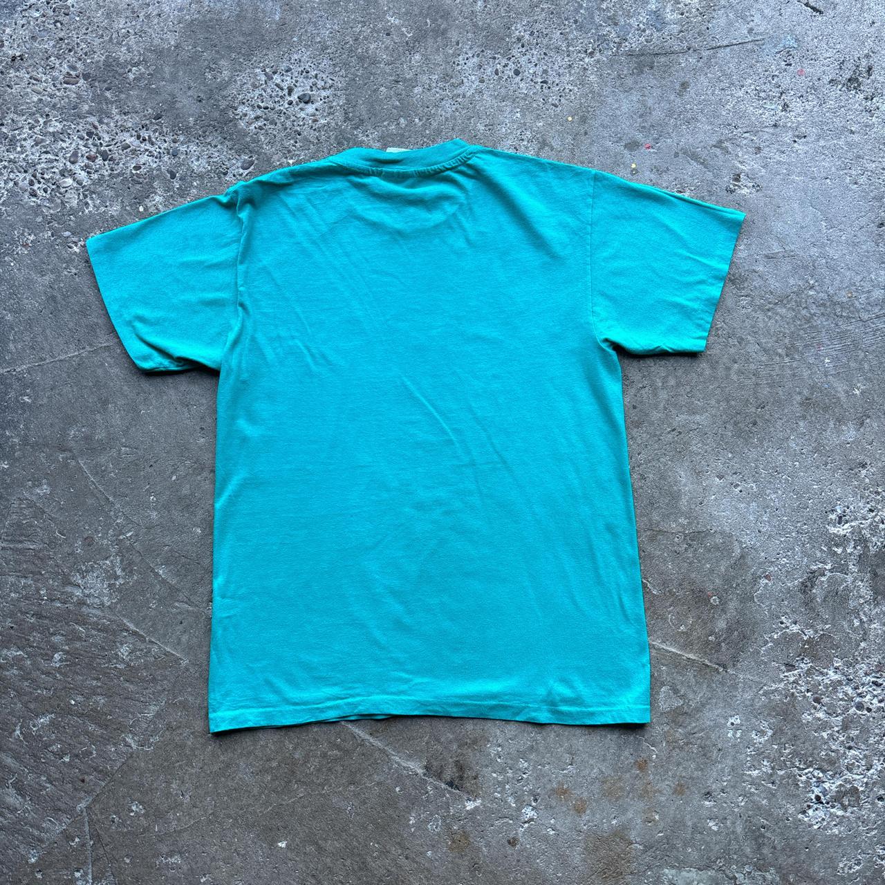 Turquoise single stitch t-shirt with ‘Girls Scouts’ print