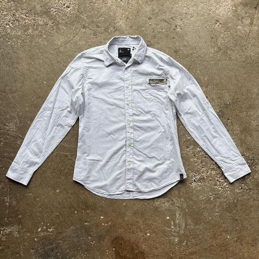 White G-Star Raw striped shirt - L
