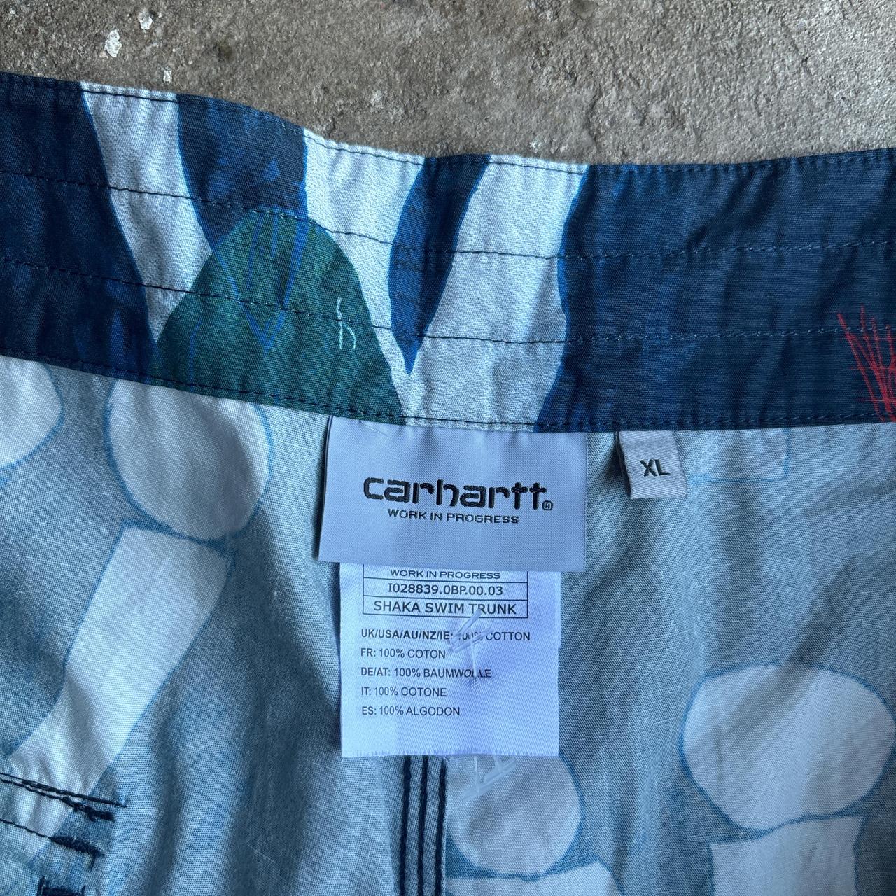 Navy Carhartt WIP Patterned Swim Shorts
