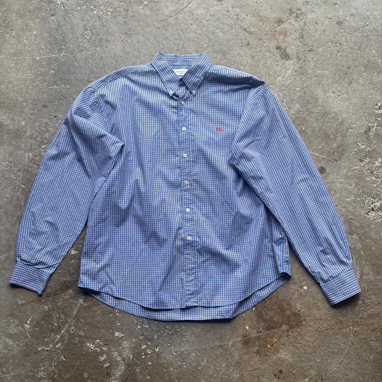 Blue and orange Yves Saint Laurent (YSL) shirt - XL