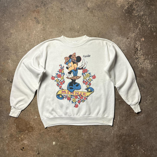 Vintage white Minnie Mouse, Florida sweatshirt