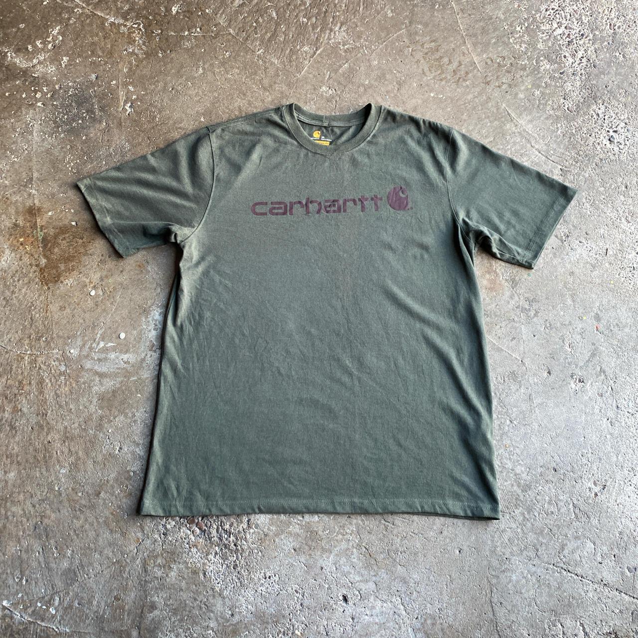 Khaki Green Carhartt Logo Graphic T-Shirt - XL