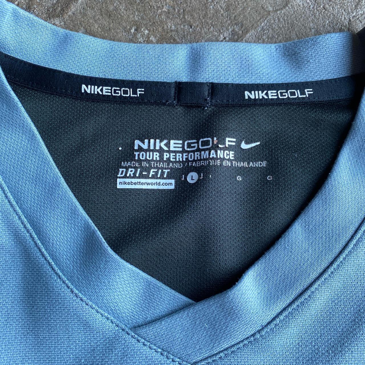 Light Blue & Grey Nike Golf Jumper - L