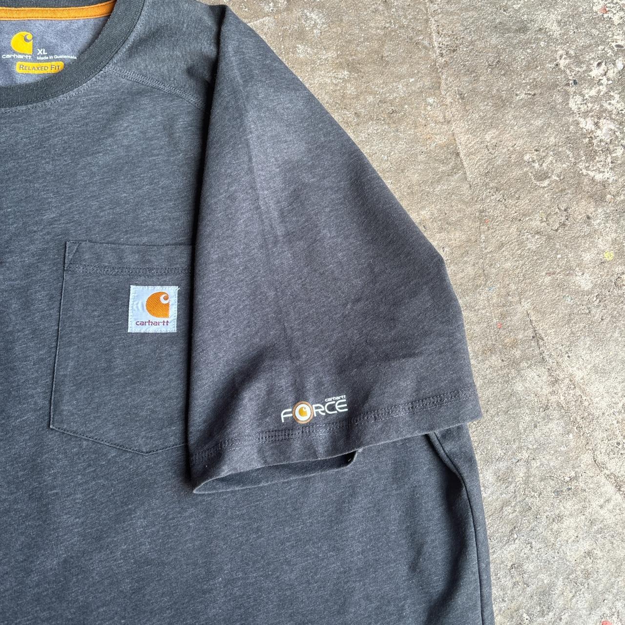 Grey Carhartt Force single pocket tee