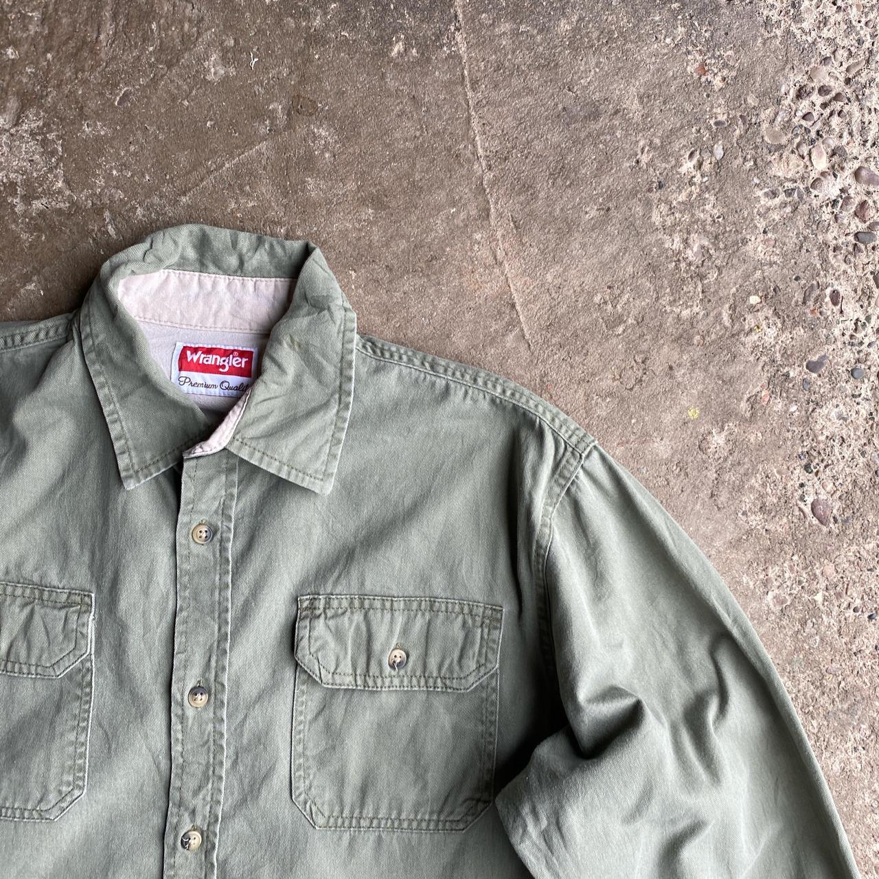 Green Wrangler Cotton Long-Sleeve Shirt - M