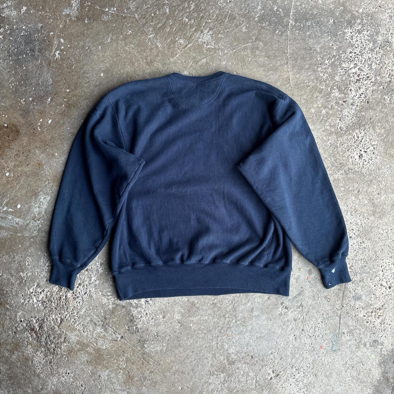 Navy Champion Reverse Weave Crewneck Sweatshirt - L