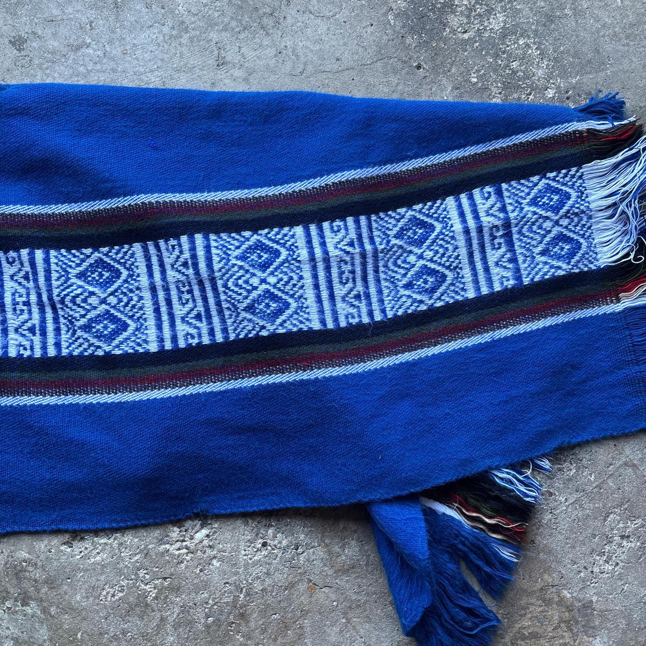 Made in Peru blue poncho