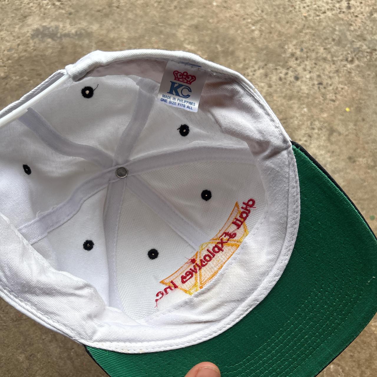 Vintage white cap with ‘Hall Explosives Inc