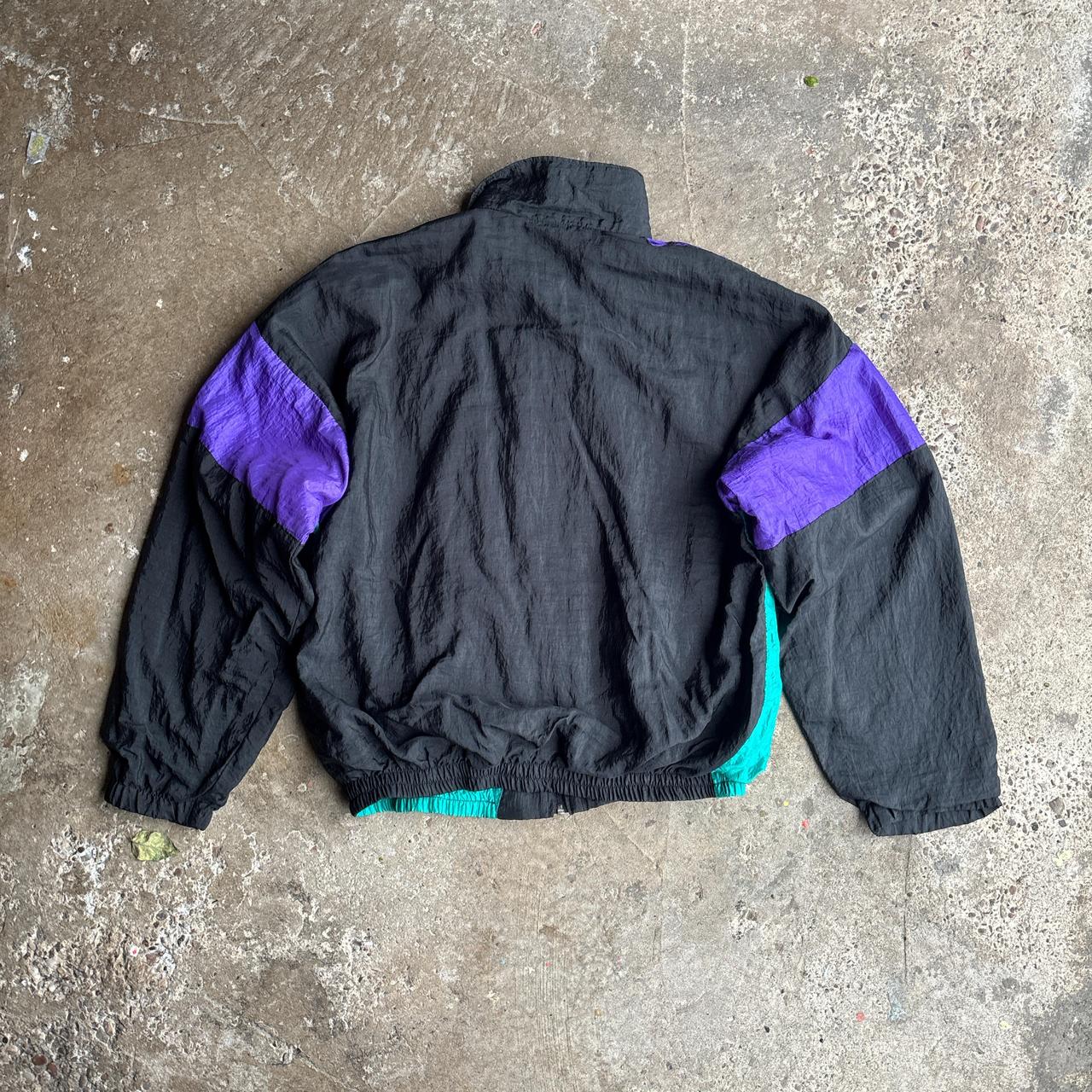 Black & Purple Vintage Hugo Boss Windbreaker