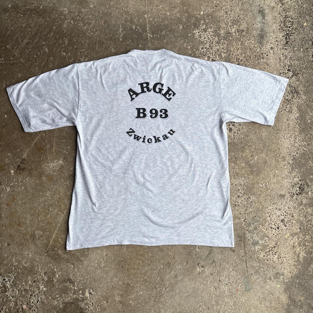 Grey German Graphic Single Stitch T-Shirt - XL