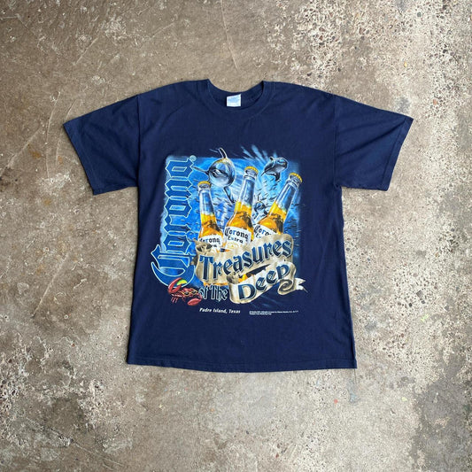 Navy Graphic Corona Extra Graphic T-Shirt - M