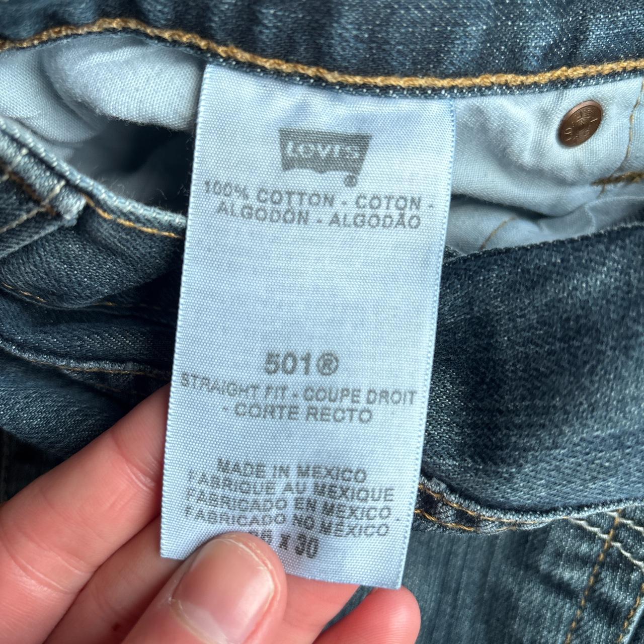 Textured Blue Denim 501 Levi’s Jeans