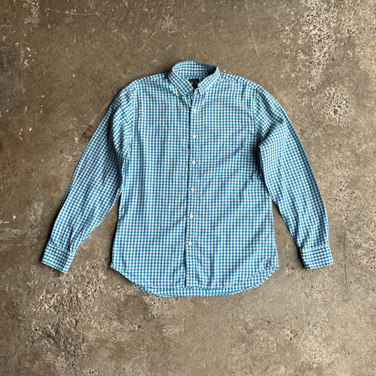 Blue Gingham Armani Exchange Button Up Shirt  - S
