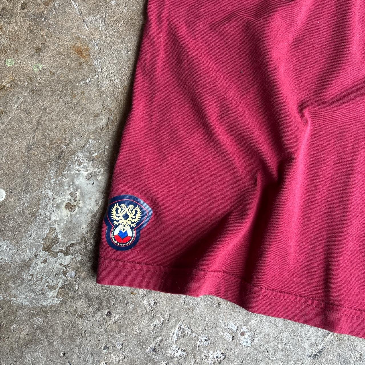 00s Adidas Russia Football fan tee in burgundy