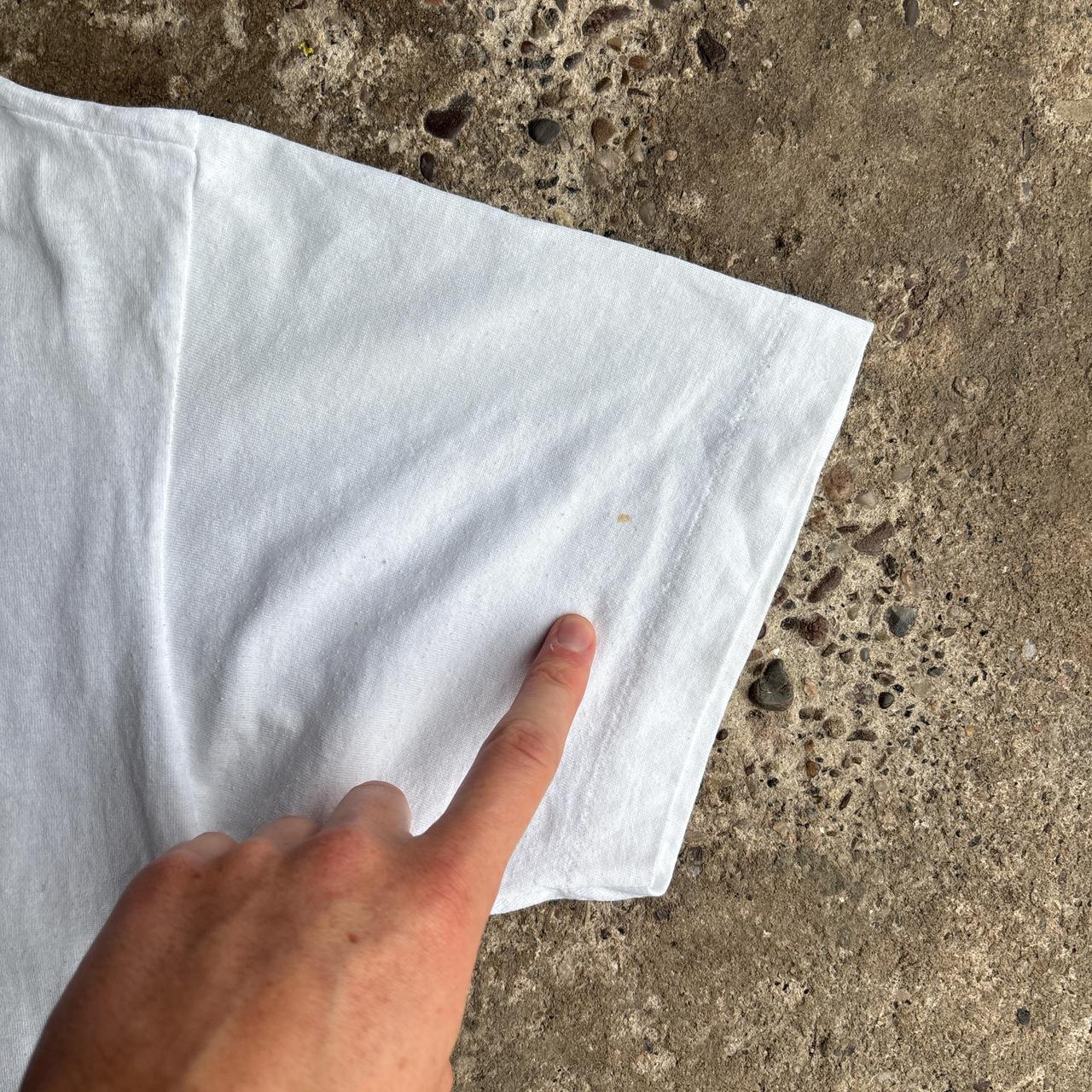 White Single Stitch Graphic Racing T-Shirt - L