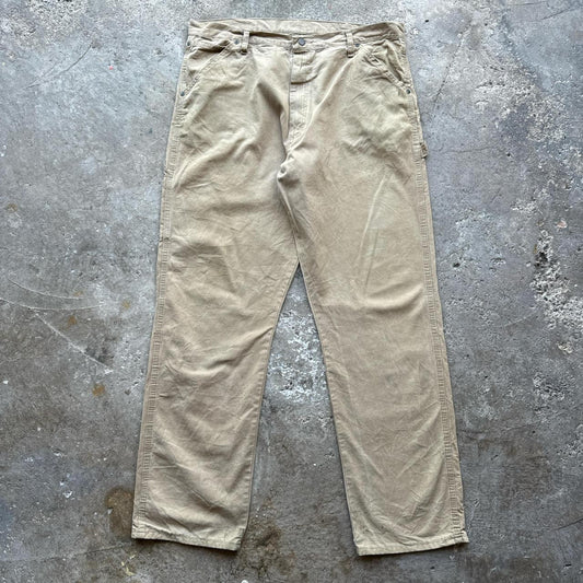 Tan Wrangler carpenter pants
