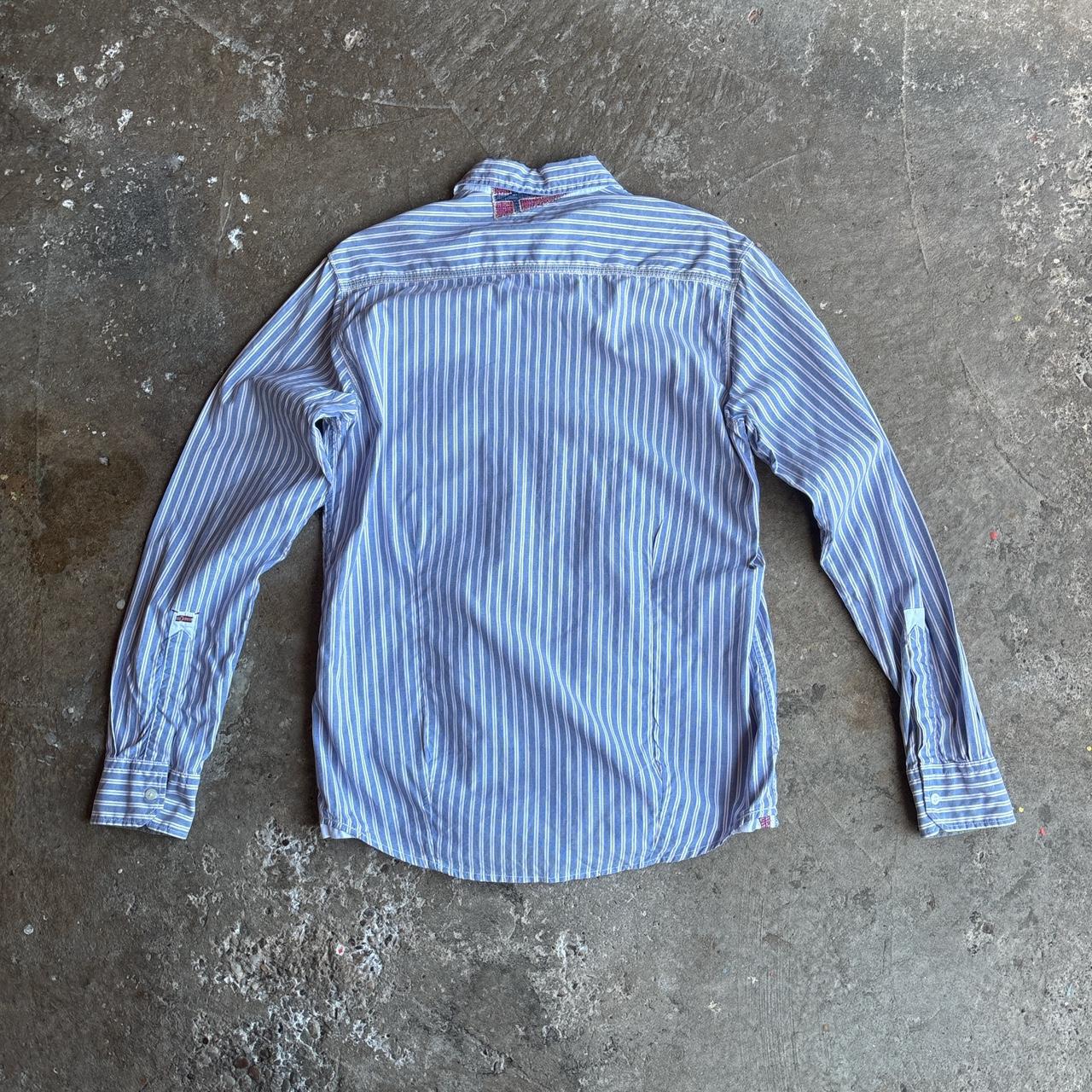 Blue & White Napapijri Long-Sleeve Shirt
