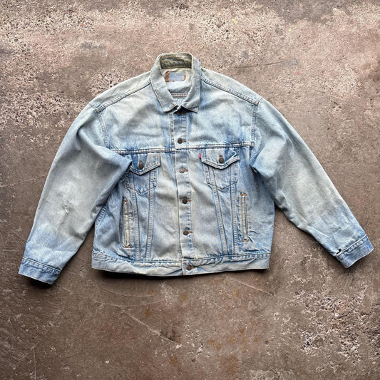 80s Blue Denim Levi’s jacket - XXL