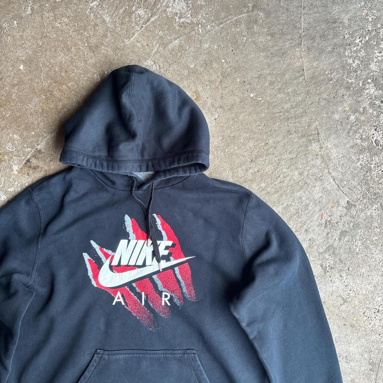 00s Black Nike Air Graphic Hoodie - XL