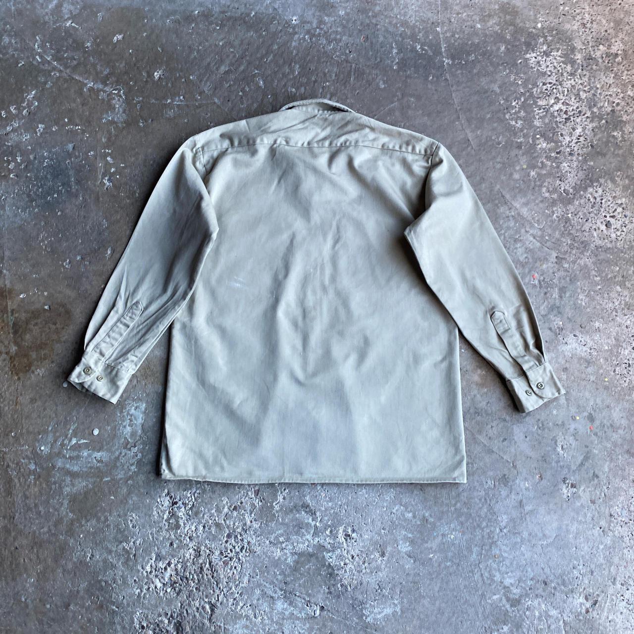 Cream Dickies Workwear Long Sleeve Shirt - M