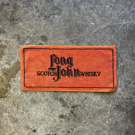 90s cotton ‘Long Scotch John Whiskey’ beer towel