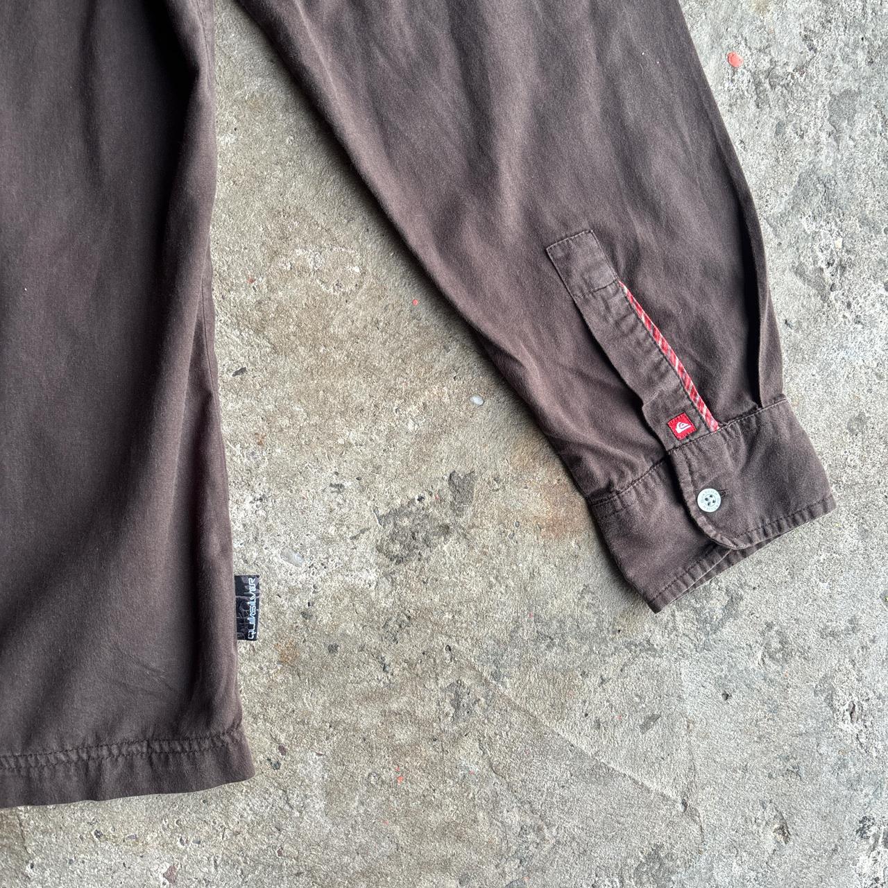 00s Brown Quiksilver shirt - L