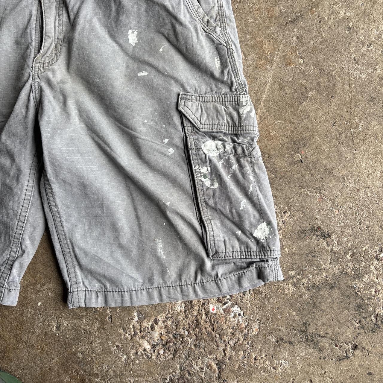 Grey Carhartt Cargo Shorts w/ Paint Splatter