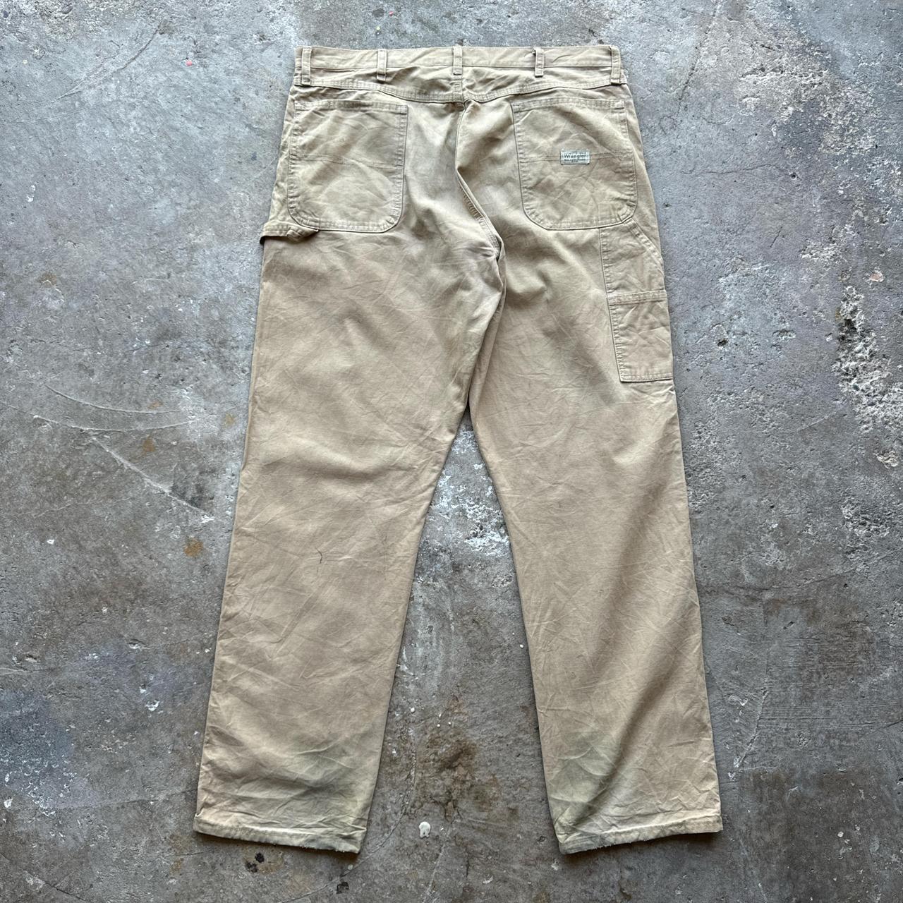 Tan Wrangler carpenter pants