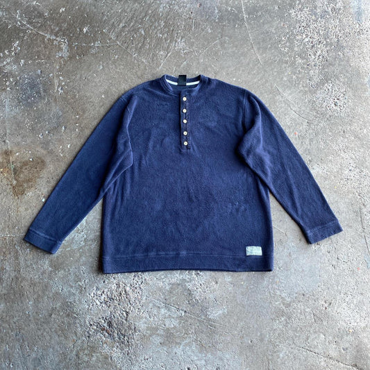 Navy Tommy Hilfiger Button Up Fleece - M