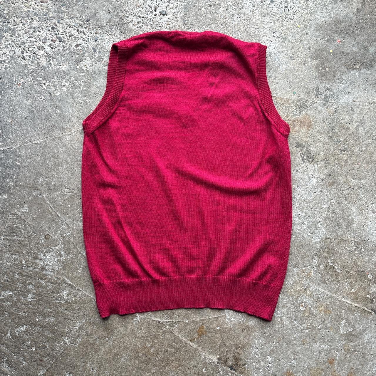 Vintage Red Lacoste Wool sweater vest - S