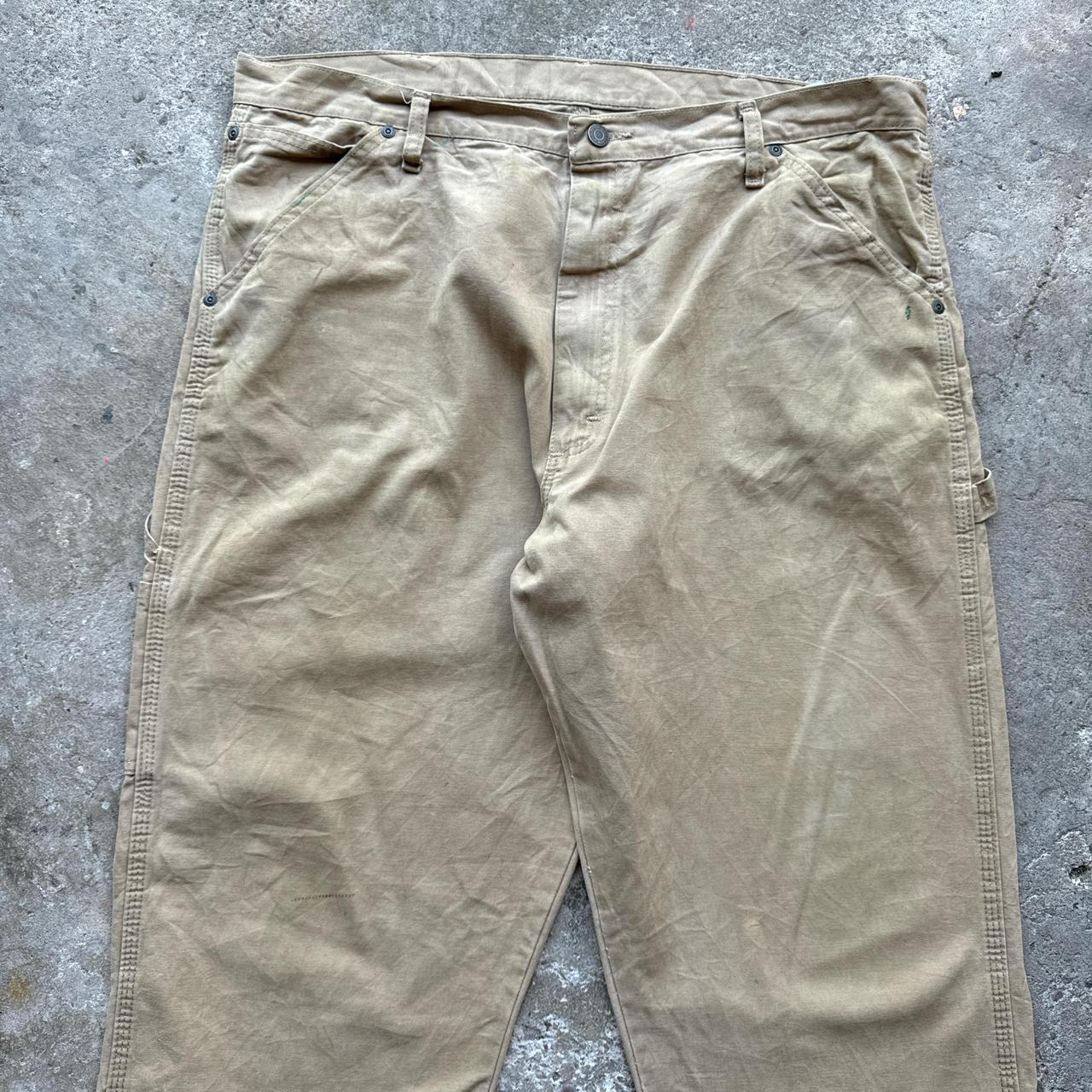 Tan Wrangler carpenter pants