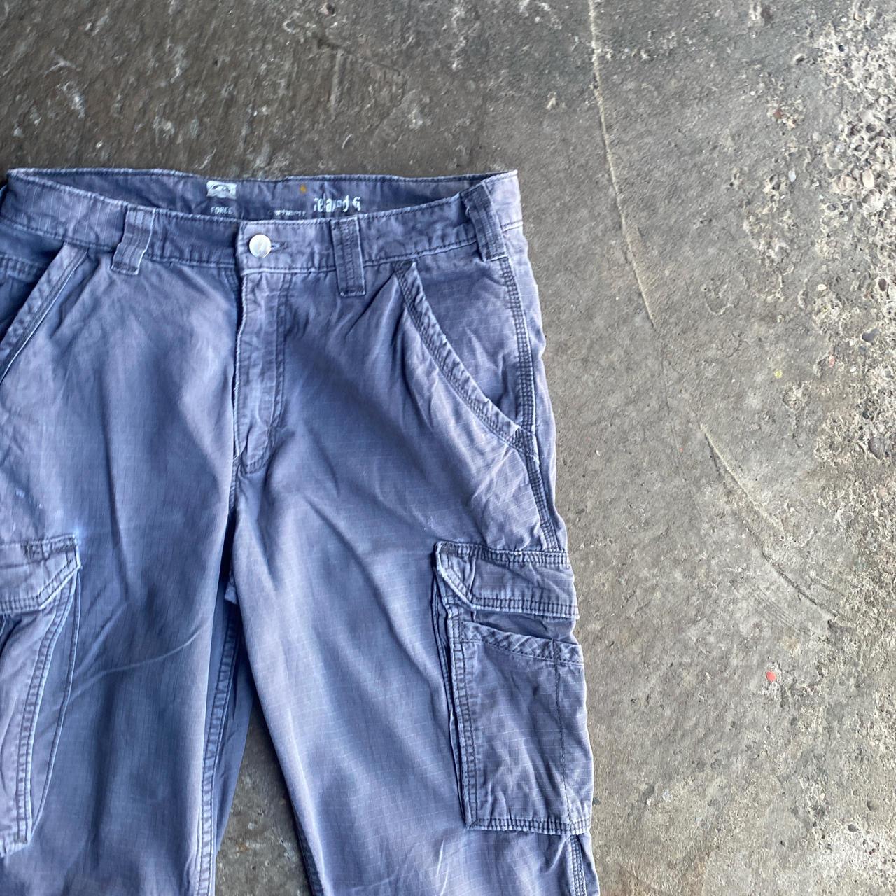 Grey Textured Carhartt Cargo Pants - W32