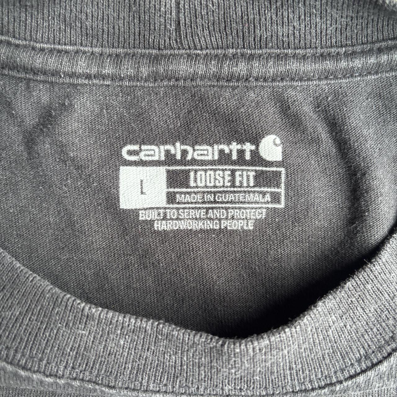 Black Paint Splattered Carhartt T-Shirt - L