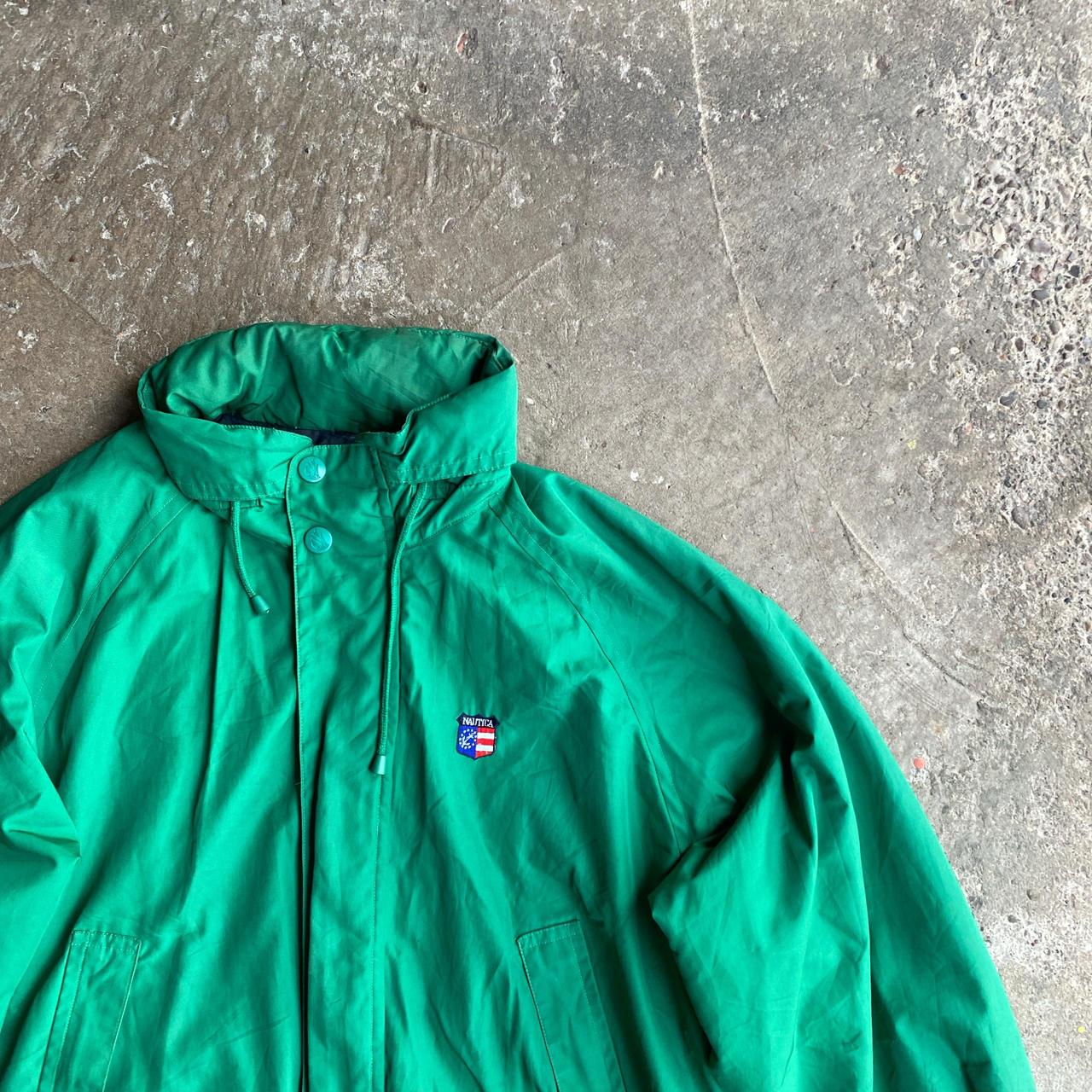 Vintage Green Nautica Windbreaker Jacket - XL