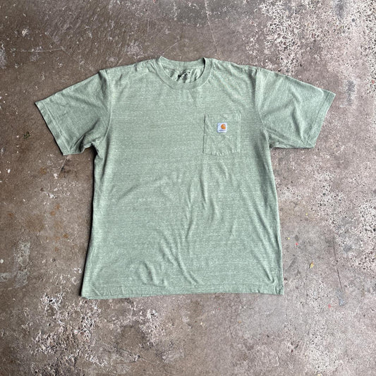 Textured Green Carhartt T-Shirt - XL