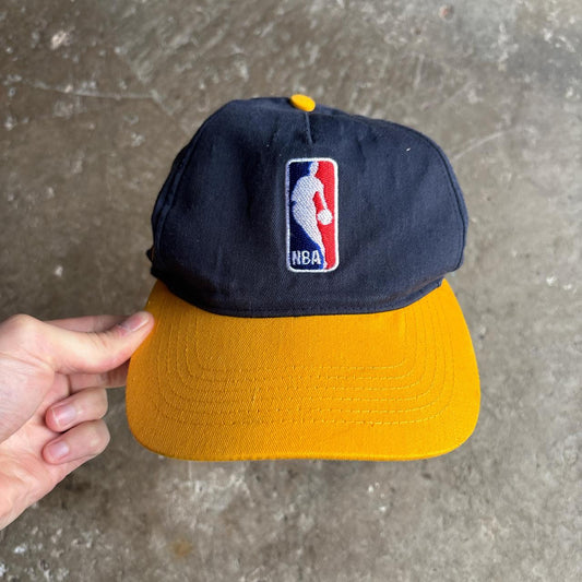 Navy & Yellow 90s NBA Logo Cap