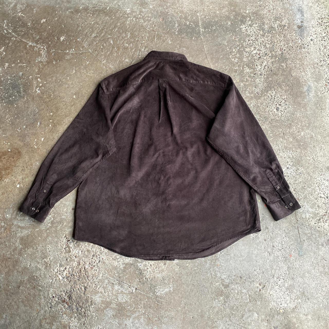 Brown Corduroy Button Up Shirt - 2XL